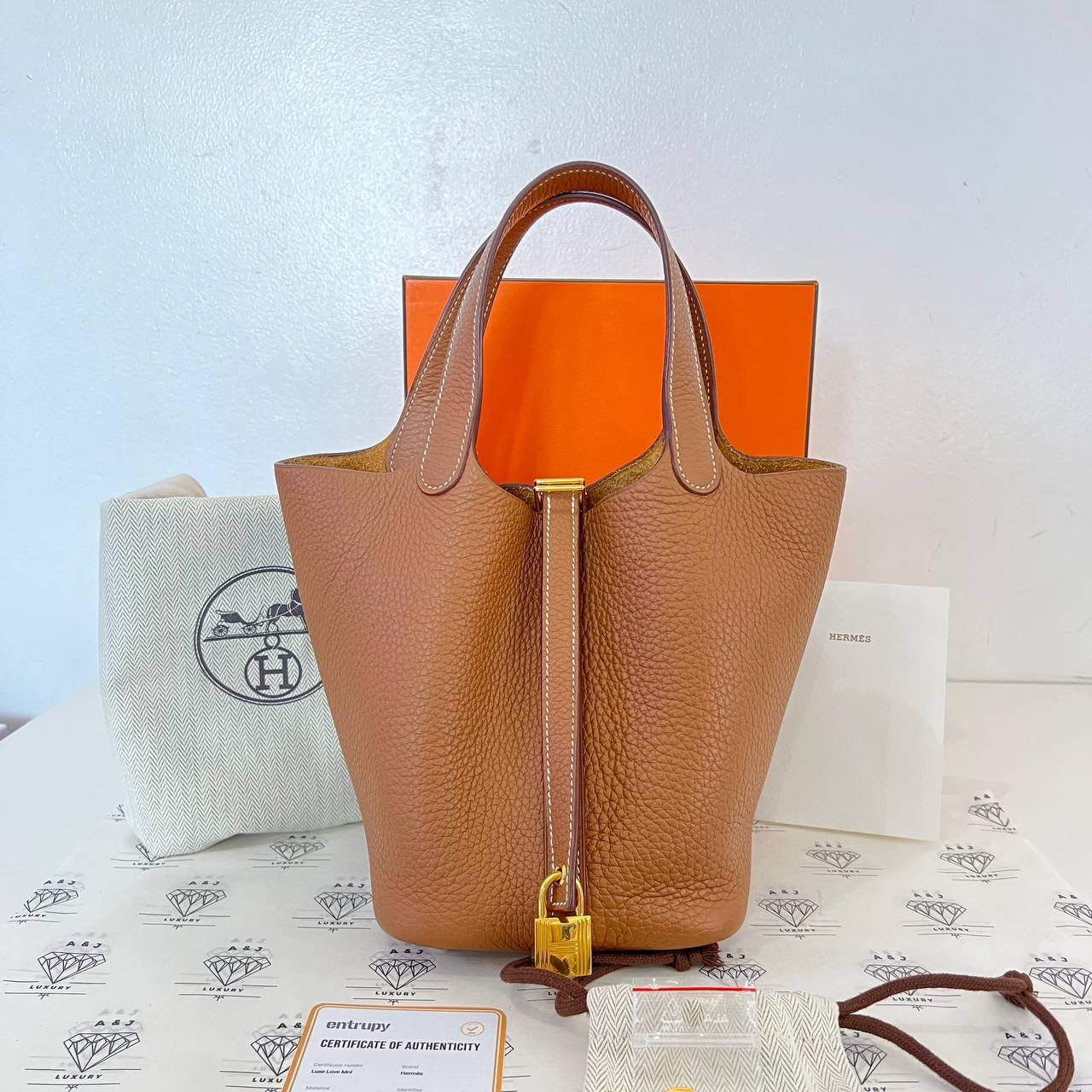 [PRE LOVED] Hermes Picotin Lock 18 in Gold Clemence Leather GHW (Stamp Z - 2021)