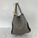 [PRE LOVED] Bottega Veneta Parachute Nappa Intrecciato Bag in Gray