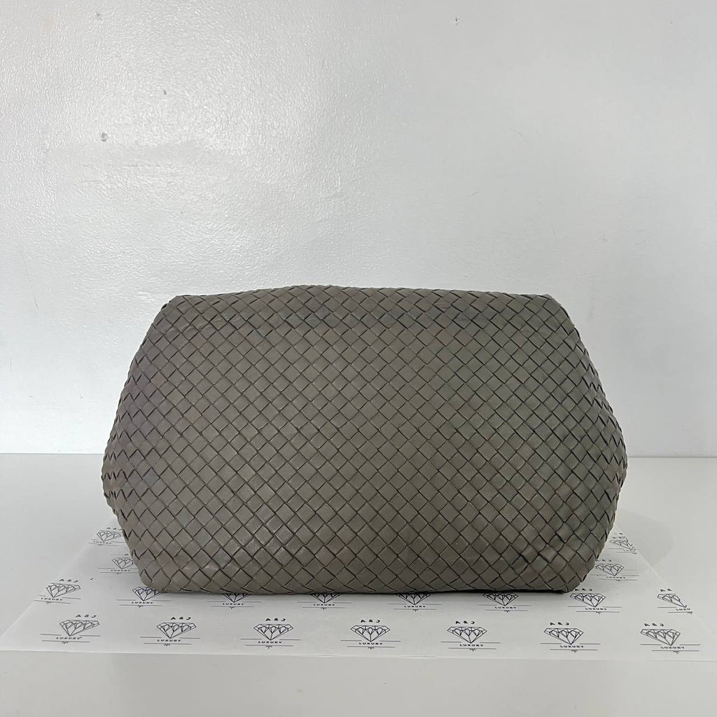 [PRE LOVED] Bottega Veneta Parachute Nappa Intrecciato Bag in Gray