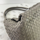 [PRE LOVED] Bottega Veneta Parachute Nappa Intrecciato Bag in Gray