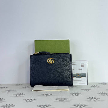 [PRE LOVED] Gucci Marmont Zipped Bifold Wallet in Black GHW