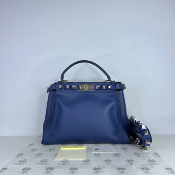 [PRE LOVED] Fendi Medium Peekaboo Studded in Blue SHW