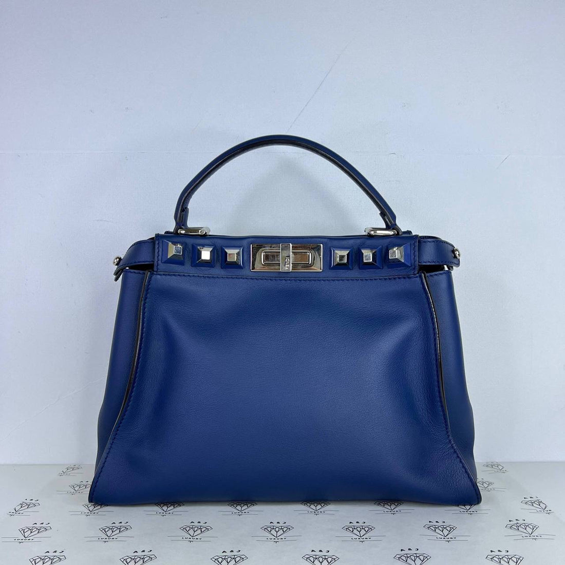 [PRE LOVED] Fendi Medium Peekaboo Studded in Blue SHW