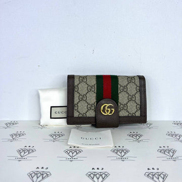 [PRE LOVED] Gucci Ophidia Flap Sling Bag in Brown GHW