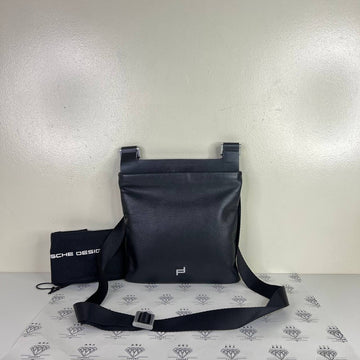 [PRE LOVED] Porche Design Men's Messenger Bag in Black SHW