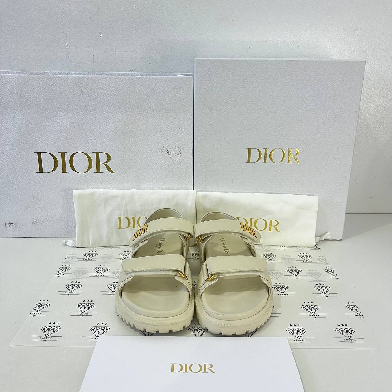 [PRE LOVED] Christian Dior DiorAct Sandals in White Size 37.5EU