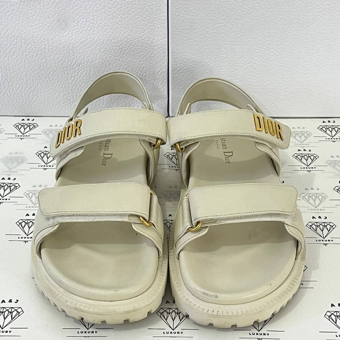 [PRE LOVED] Christian Dior DiorAct Sandals in White Size 37.5EU