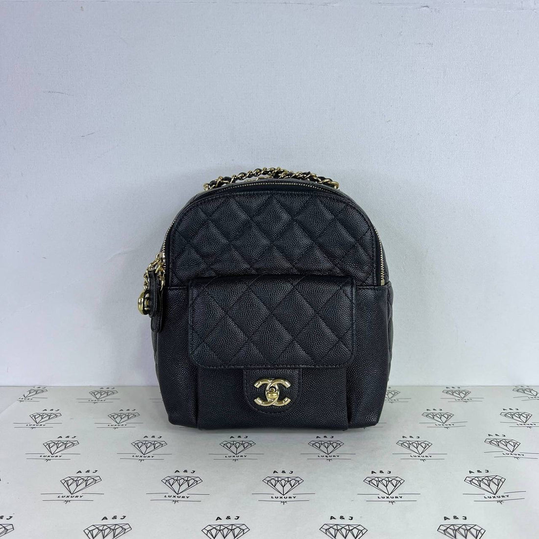 [PRE LOVED] Chanel Mini CC Day Backpack in Black Caviar Leather GHW (Series 26)
