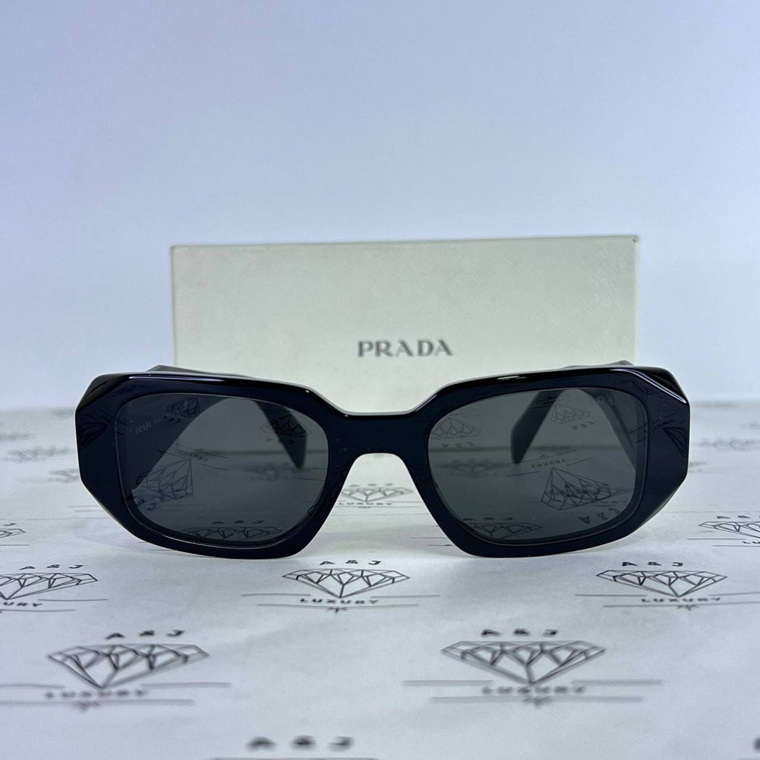 [PRE LOVED] Prada SPR 17W Symbole Sunglasses in Black
