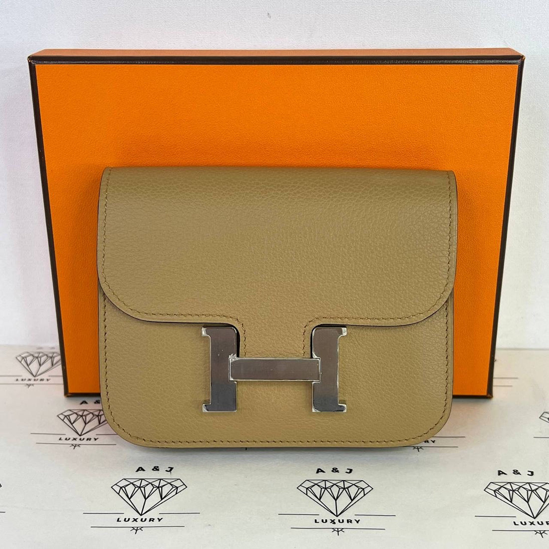 [PRE LOVED] Hermes Constance Slim in Chai/Lime Evercolor Leather PHW (Stamp U - 2022)