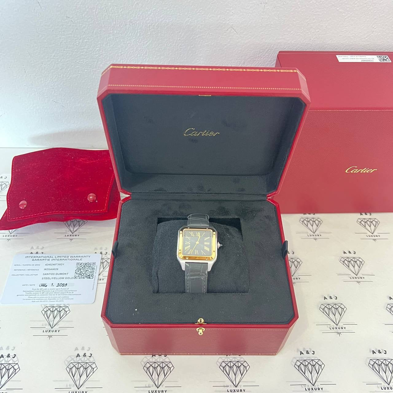 [PRE LOVED] Cartier Santos Dumont Large Model Steel/Yellow Gold (2023)