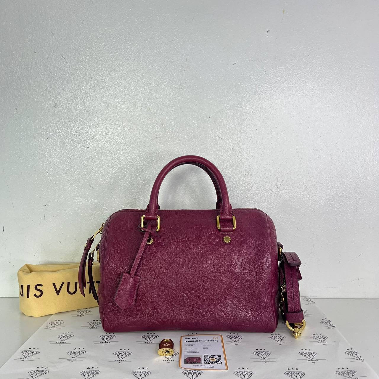 [PRE LOVED] Louis Vuitton Speedy Bandouliere 25 in Aurore Empreinte Leather (SP0163)