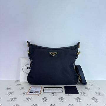 [PRE LOVED] Prada BT0706 Nylon Zip Sling Bag in Blue GHW