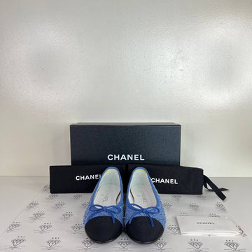 [PRE LOVED] Chanel Ballerina Flats in Denim Size 36.5EU