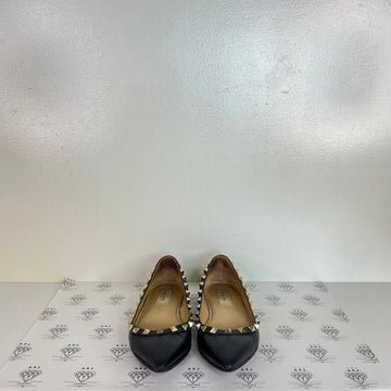 [PRE LOVED] Valentino Rockstud Flats in Black Size 36EU