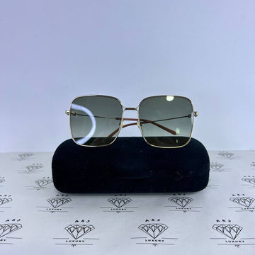 [PRE LOVED] Gucci GG0443S Oversized Square Sunglasses in Gold Metal Frame