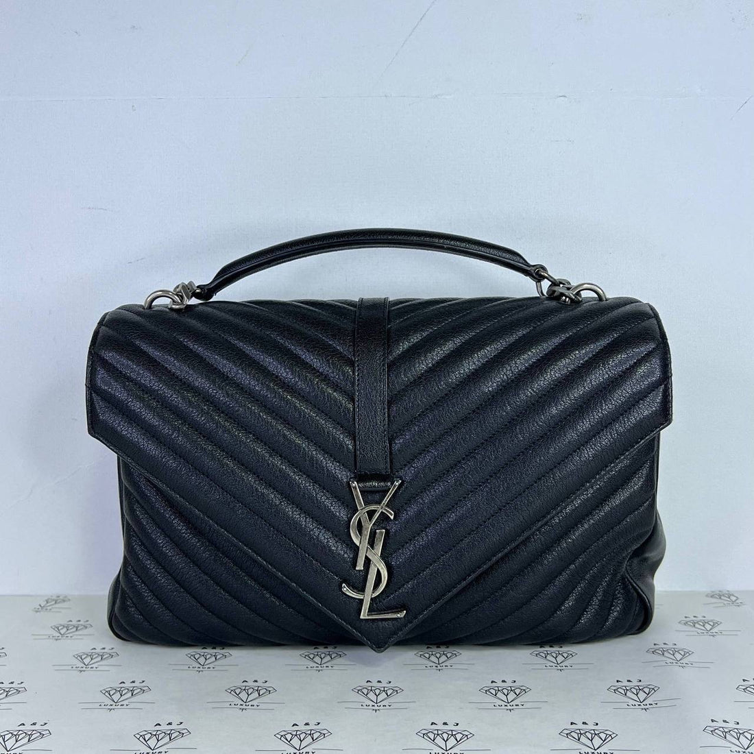 [PRE LOVED] YSL Large College in Black RHW