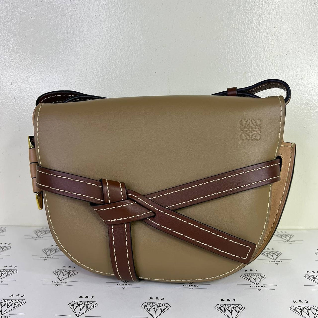 [PRE LOVED] Loewe Small Gate in Tricolor Calfskin Leather GHW