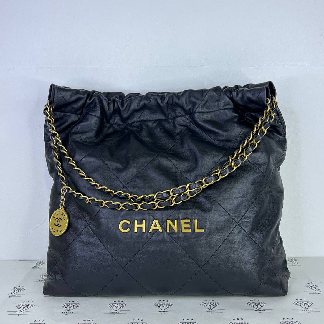 [PRE LOVED] Chanel Medium C22 in Black Lambskin Leather GHW (microchipped)