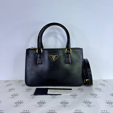 [PRE LOVED] Prada B1142H Mini Galleria in Nero Saffiano Vernic GHW