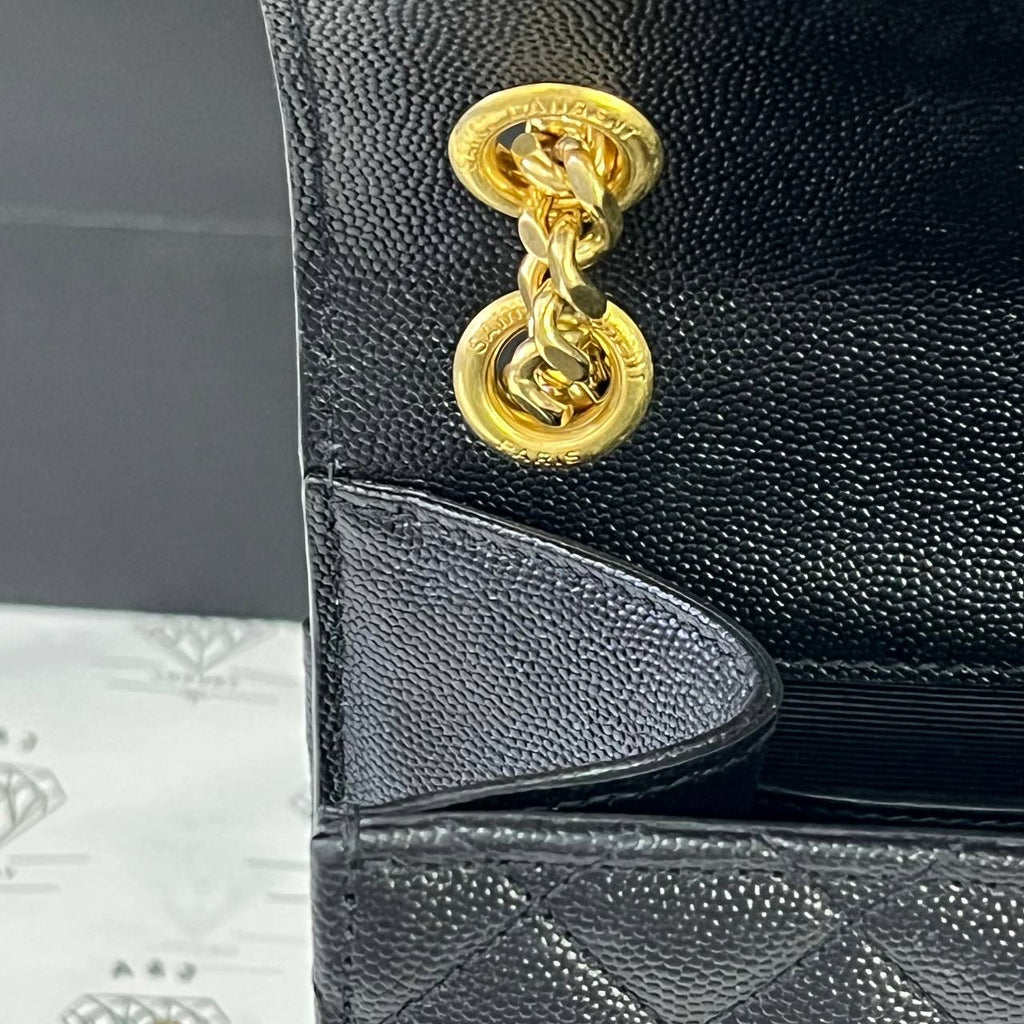 [PRE LOVED] Chanel Mini Trendy Wallet on Chain in Gray Lambskin Leather Light Gold HW (microchipped)
