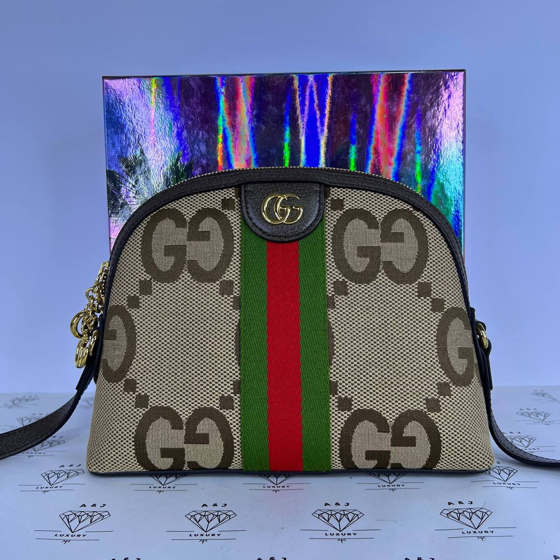 [PRE LOVED] Gucci Small Dome Jumbo GG in Brown GHW