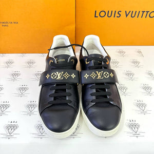 [PRE LOVED] Louis Vuitton Front Row Sneakers in Black Size 36