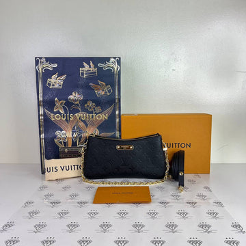 [PRE LOVED] Louis Vuitton Liv Pochette in Black Empreinte Leather GHW (microchipped)