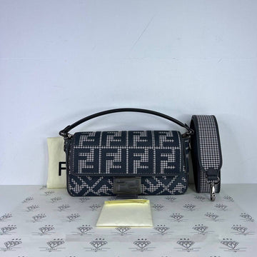 [PRE LOVED] Fendi Baguette in Anthracite Houndstooth RHW