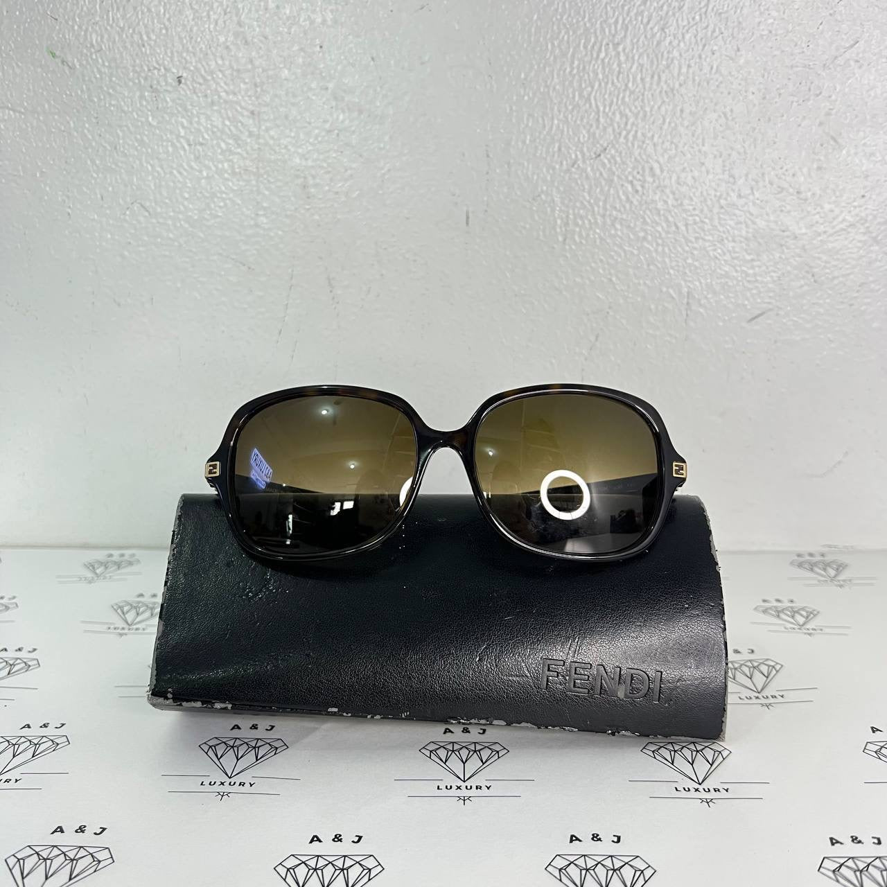 [PRE LOVED] Fendi FS5110K Square Sunglasses in Brown GHW