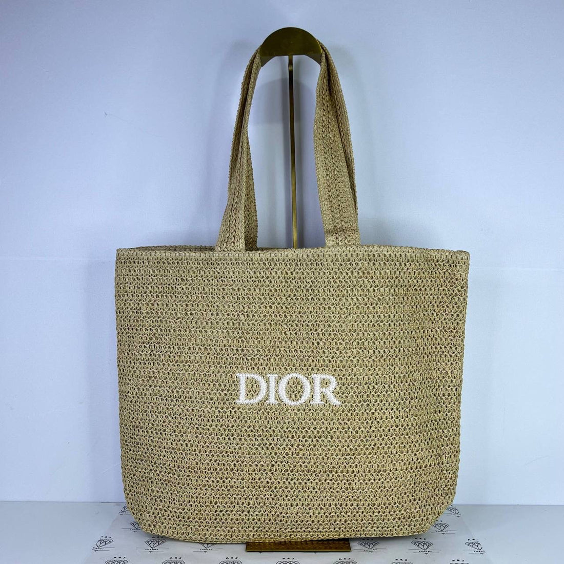 [BRAND NEW] Christian Dior Novelty Woven Tote Bag in Brown