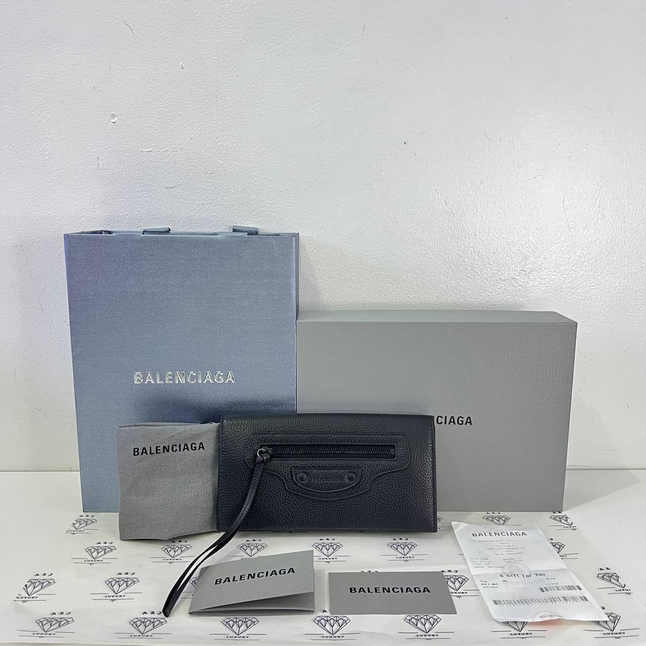 [BRAND NEW] Balenciaga Neo Classic Long Wallet in Black