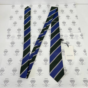 [PRE LOVED] Gucci Striped Necktie in Blue/Green