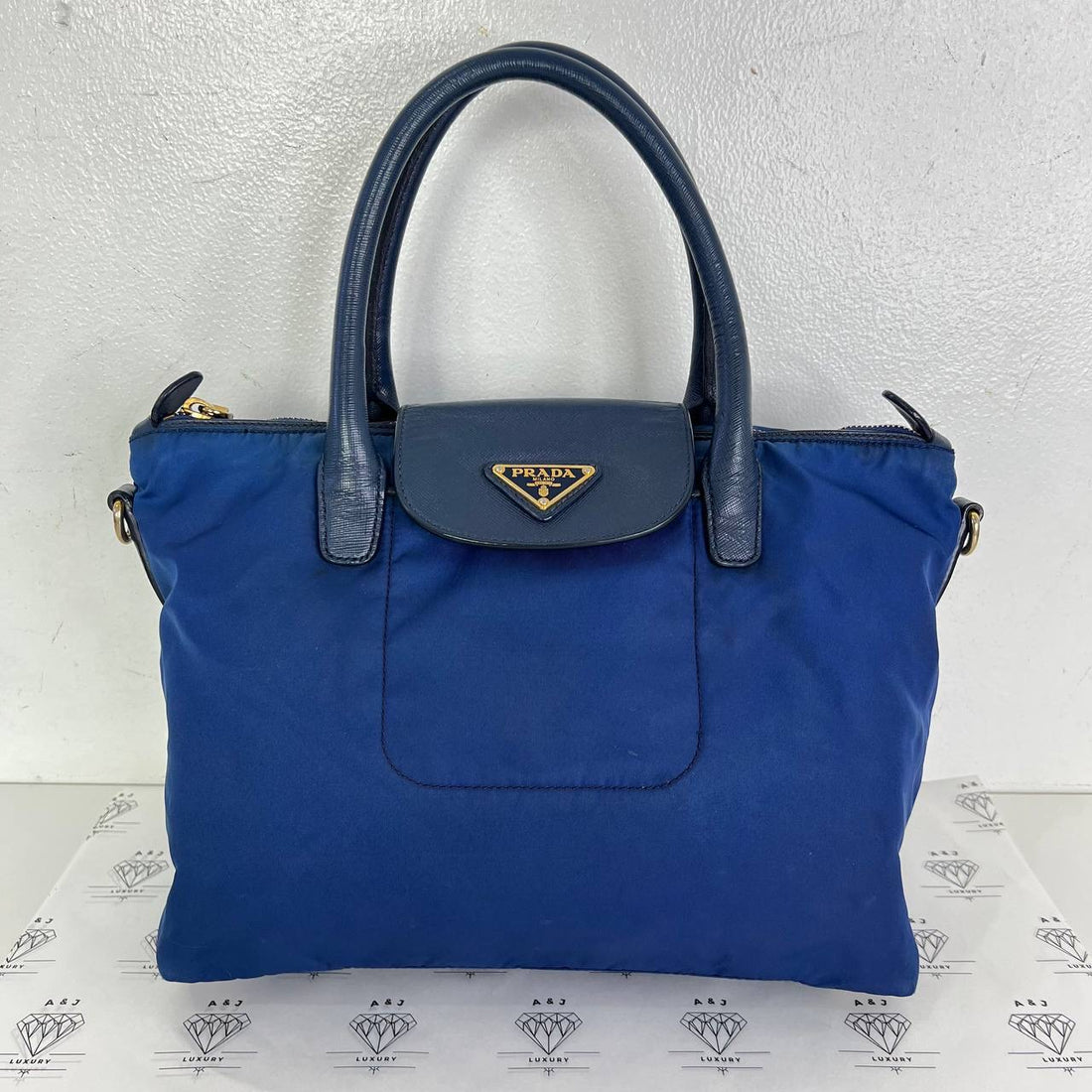 [PRE LOVED] Prada BN2106 Nylon Tote in Royal Nylon GHW