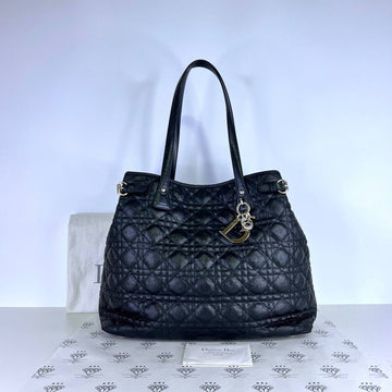 [PRE LOVED] Christian Dior Medium Panarea Tote Bag in Black SHW (2011)