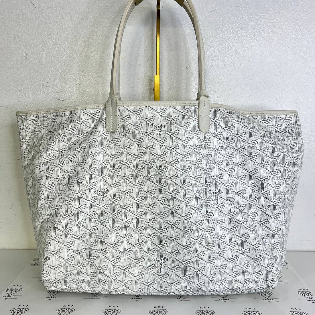 [PRE LOVED] Goyard St Louis PM with Bag Organizer in White (2023)