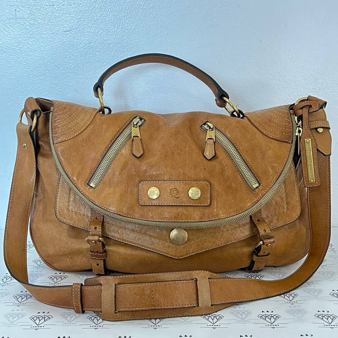 [PRE LOVED] Alexander Mcqueen Faithful Satchel Bag in Brown GHW