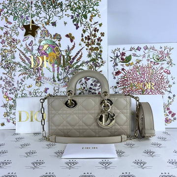 [PRE LOVED] Christian Dior Small D-joy in Powder Beige Cannage Lambskin Leather GHW (2025)