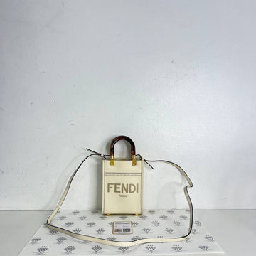 [PRE LOVED] Fendi Mini Sunshine in White GHW