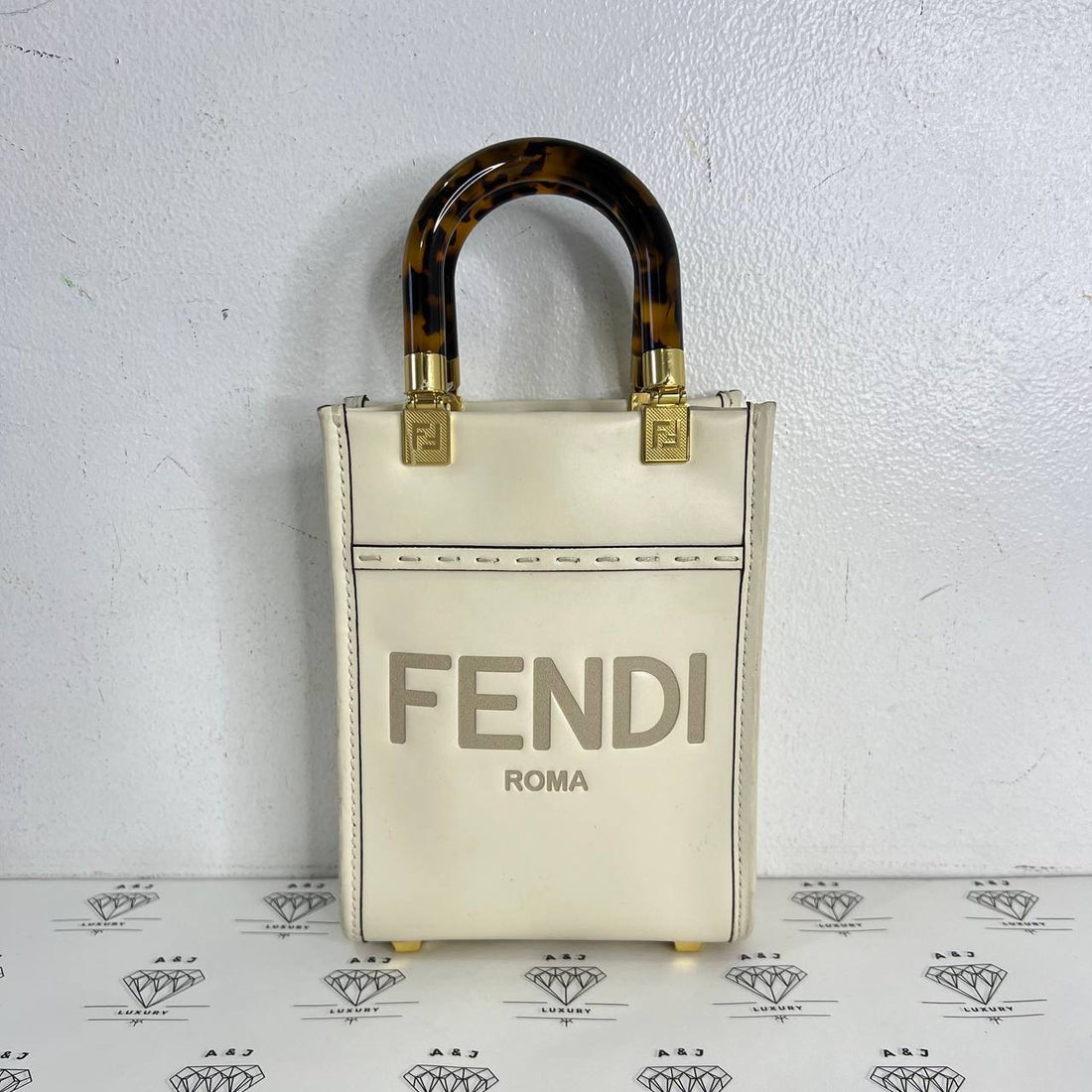 [PRE LOVED] Fendi Mini Sunshine in White GHW