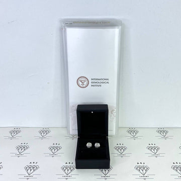 [BRAND NEW] Lab Grown Round Brilliant Cut 2.01Carat Earrings