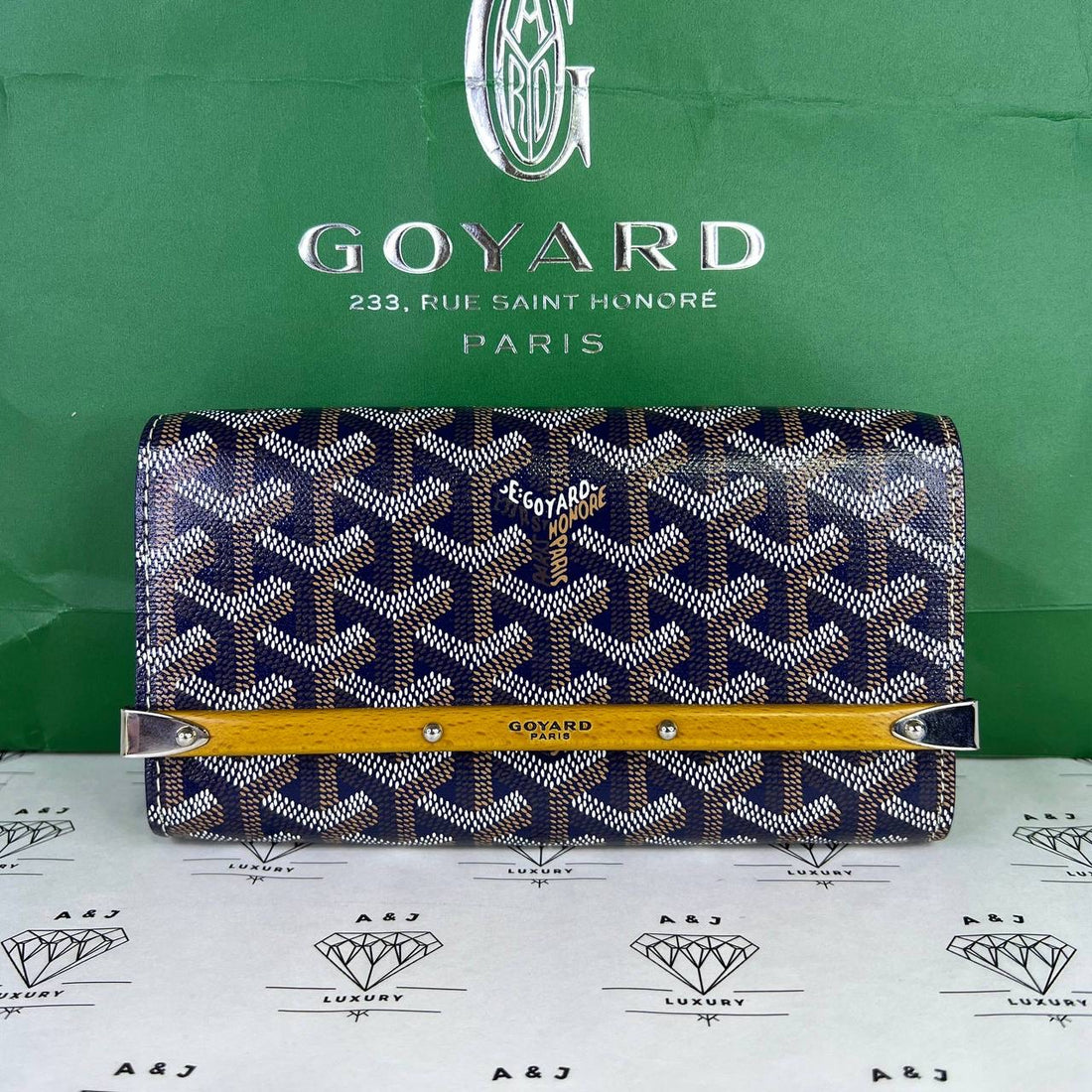 [PRE LOVED] Goyard Monte Carlo Mini Case in Navy Blue (2022)