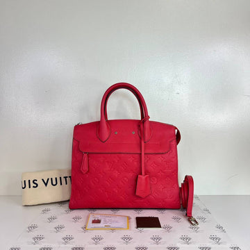 [PRE LOVED] Louis Vuitton Pont Neuf MM in Red Empreinte Leather (CA0186)