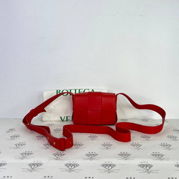 [PRE LOVED] Bottega Veneta Candy Cassette in Red Intrecciato Leather GHW