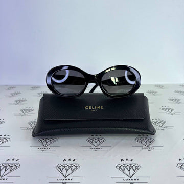 [PRE LOVED] Celine CL40194U Triomphe Oval Sunglasses in Black