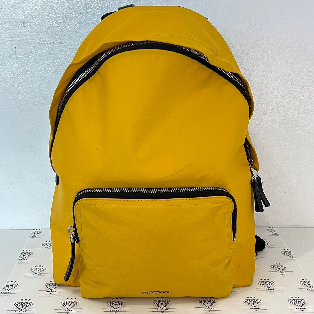 [PRE LOVED] Burberry Backpack in Yellow Nylon Material SHW