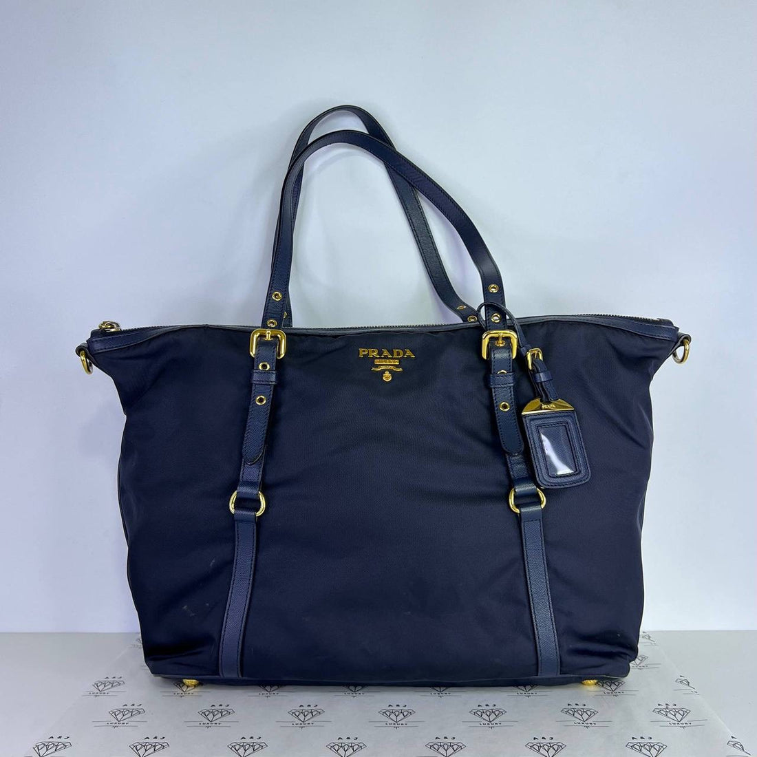 [PRE LOVED] Prada BR4253 Tote in Bleu Nylon GHW
