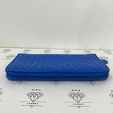 [PRE LOVED] Bottega Veneta Intrecciato Long Wallet in Blue