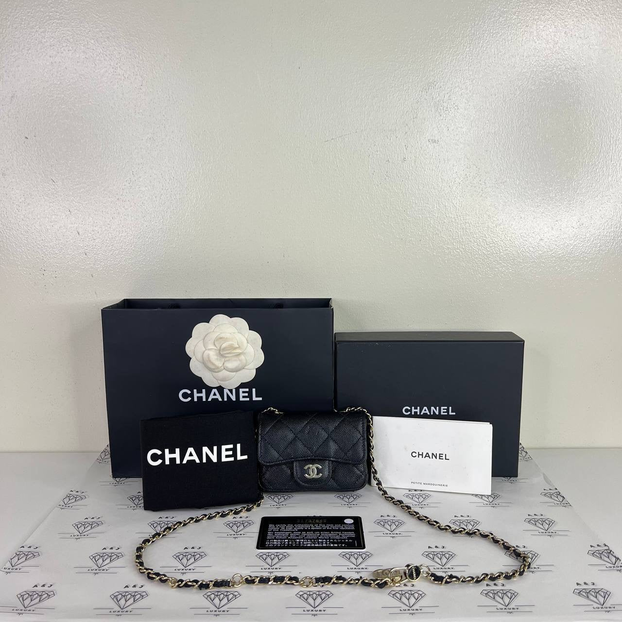 [PRE LOVED] Chanel Micro Belt Bag in Black Caviar Leather GHW (Series 31)