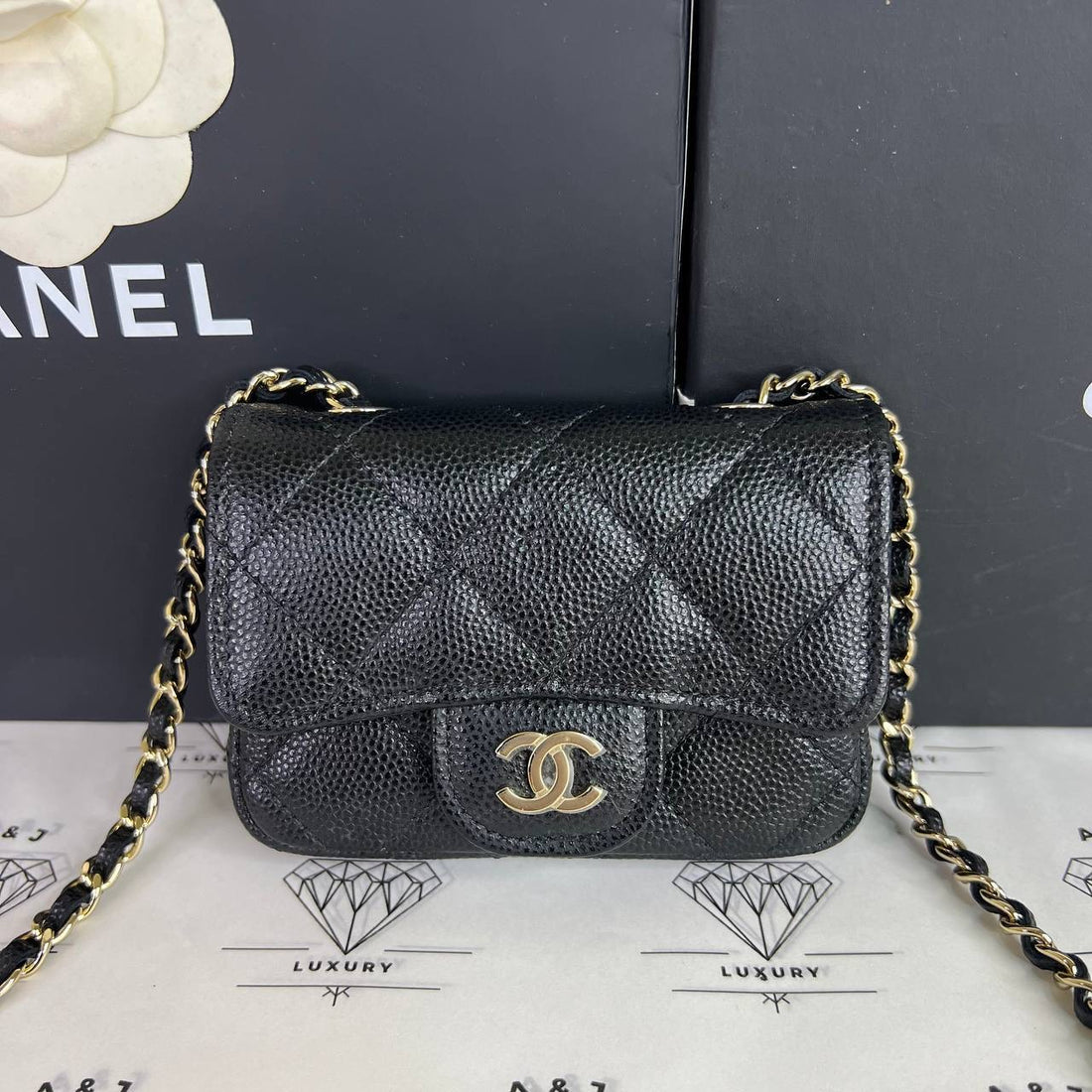 [PRE LOVED] Chanel Micro Belt Bag in Black Caviar Leather GHW (Series 31)